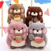 Kawaii Plushies Snacking Beavers