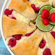 Lime Raspberry Cheesecake Crescent Ring