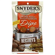Snyder's of Hanover Peanut Butter Pretzel Sandwich Dipped in Hershey's