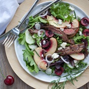 Skirt Steak With Stone Fruit
