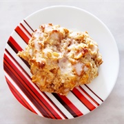 Apple Pie Drop Biscuits With Melted Ice Cream Glaze