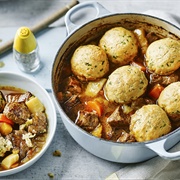 Homemade Beef or Chicken Stew With Dumplings, UK