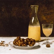 Still Life With Wine and Chestnuts (Albert Anker)