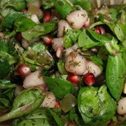 Lamb&#39;s Lettuce With Pears, Grapes, Pomegranate and Pumpkin Seeds