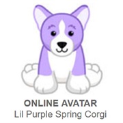 Lil Purple Spring Corgi