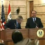 George Bush Shoe Throw