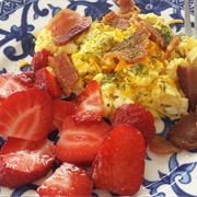 Egg and Strawberries