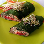 Raw Vegan Spinach Wraps