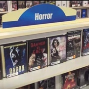 Horror Movie Section in Video Stores