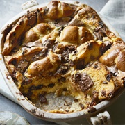 Chocolate Hot Cross Bun Pudding