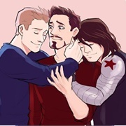 Stuckony - Steve, Bucky, and Tony