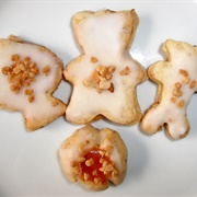 Vegan Almond and Apricot Cookies With Lemon Frosting