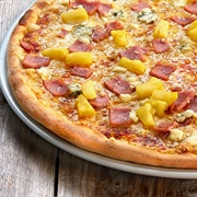 Ham, Pineapple and Blue Cheese Pizza