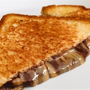 Grilled Peanut Butter Chocolate Chip Sandwich