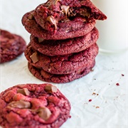 Red Velvet Chocolate Chip Cookies