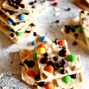 White Chocolate Peanut Butter Monster Cookie Bark