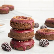 Blackberry Gingerbread Donuts