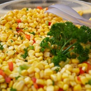 Curry Corn Salad With Bell Pepper and Cucumber