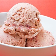 Poached Strawberry and Balsamic Vinegar Ice Cream