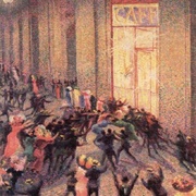 A Fight at the Arcade (Umberto Boccioni)
