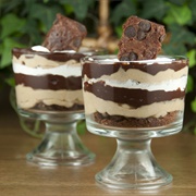 Brownie Brittle Chocolate Peanut Butter Parfaits