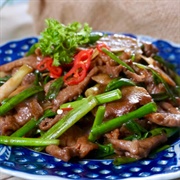 Beef With Ginger & Spring Onions
