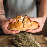 Eating Freshly-Baked, Still-Warm Bread and Pastries