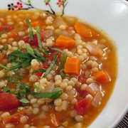 Israeli Couscous Soup