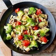 Vegetables Pan With Brown Rice