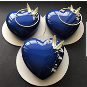 Blue Heart Cake