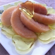 Peaches in Chartreuse Jelly