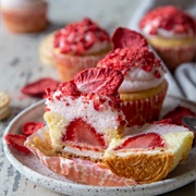 Strawberry Shortbread Cupcake