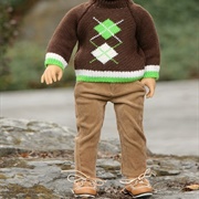 Baby Doll Boy Brown Outfit