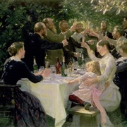 &quot;Hip Hip Hurrah!&quot; Artists&#39; Party at Skagen (Peder Severin Krøyer)