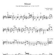 Luigi Boccherini –  Op. 11, No. 5 (G 275): Minuet