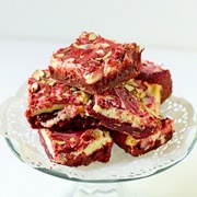 Red Velvet Almond Cheesecake Brownies