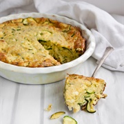 Zucchini Pie With Mozzarella Cheese
