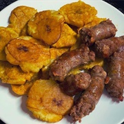 Guineo Verde Con Longaniza