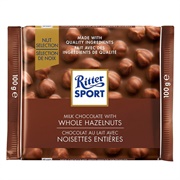 Ritter Sport Milk Chocolate With Whole Hazelnuts