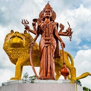 Goddess Durga Idol, Ganga Talao Lake, Mauritius