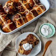 Banana Split Hot Cross Bun