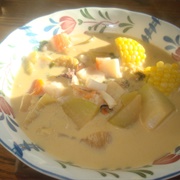 Sopa Catratcha De Mariscos Con Un