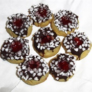 Vegan Chocolate-Covered Marzipan Thumbprint Cookies