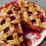 Nectarine, Plum, and Raspberry Pie