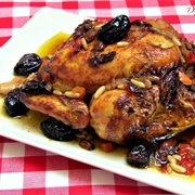 Pollastre Rostit Amb Prunes