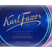 Karl Fazer Liquorice Drage in Milk Chocolate