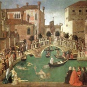 The Miracle of the True Cross Near San Lorenzo Bridge (Gentile Bellini)