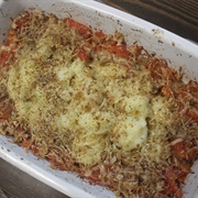 Cauliflower Gratinéed With Cheese and Tomatoes