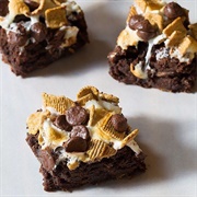 White Chocolate S'mores Brownies With Golden Grahams