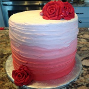 Red Ombre Cake
